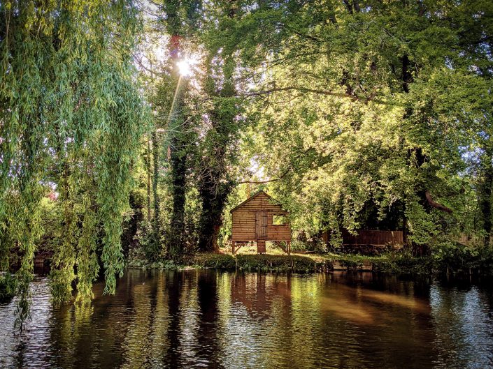 Summerhouse evening light