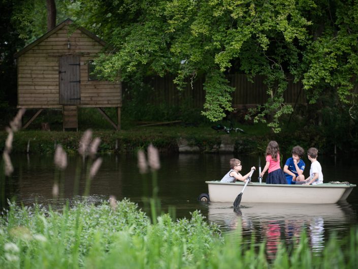 Rowing on the pond